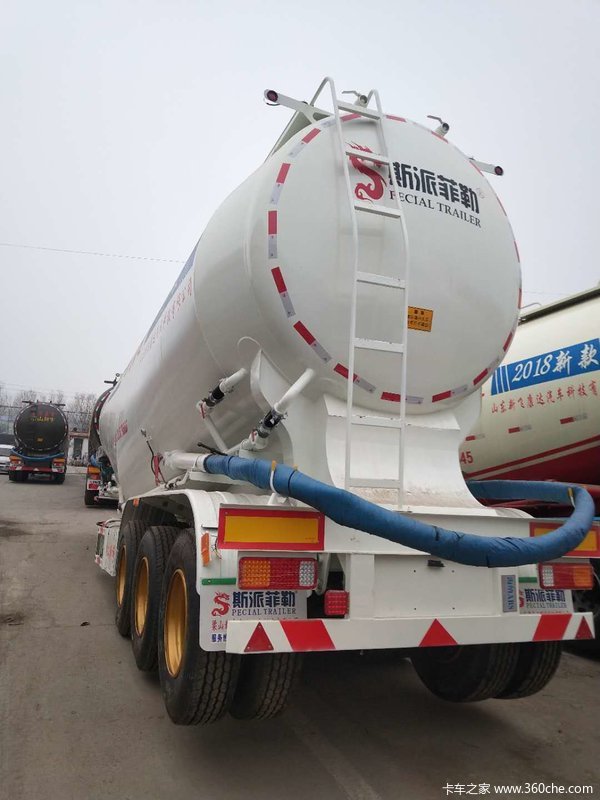 35方象牙白自重5.8吨粉粒物料运输半挂车图片