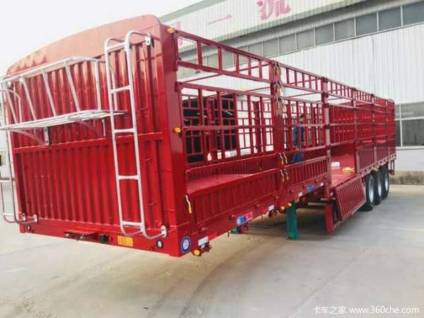 2019新款苍蓝，自重轻，承载力强。仓栅式半挂车图片