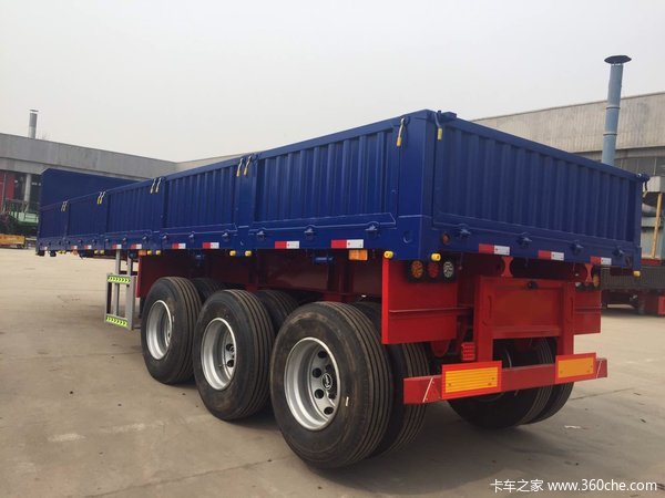 袋装水泥运输半挂车栏板式半挂车图片