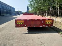 荣昊牌13.75米前后等宽低平板挂车,整车高强低平板半挂车图片