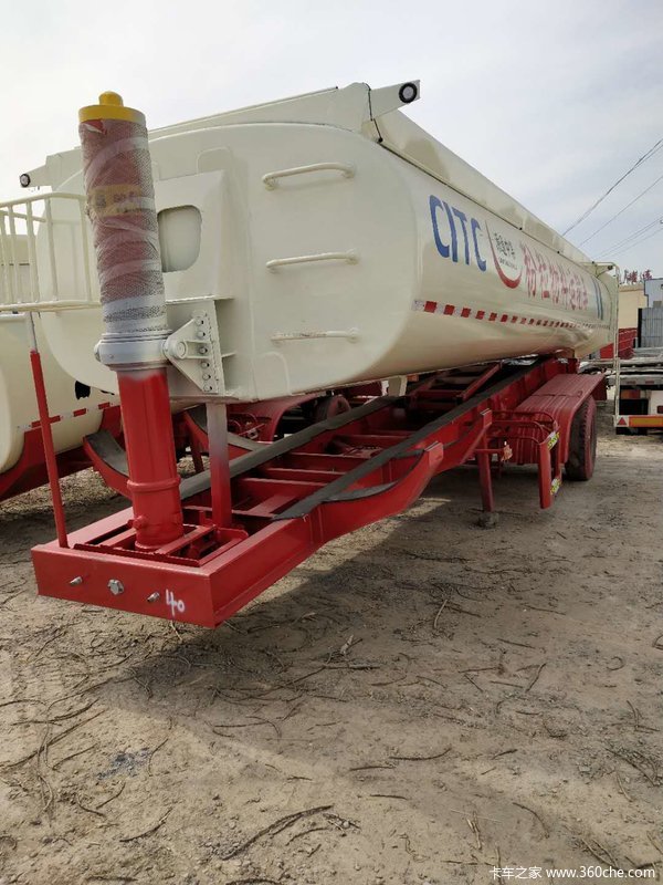 罐式后翻自卸车粉粒物料运输半挂车图片