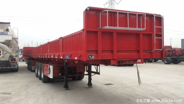 11米侧翻自卸车自卸半挂车图片