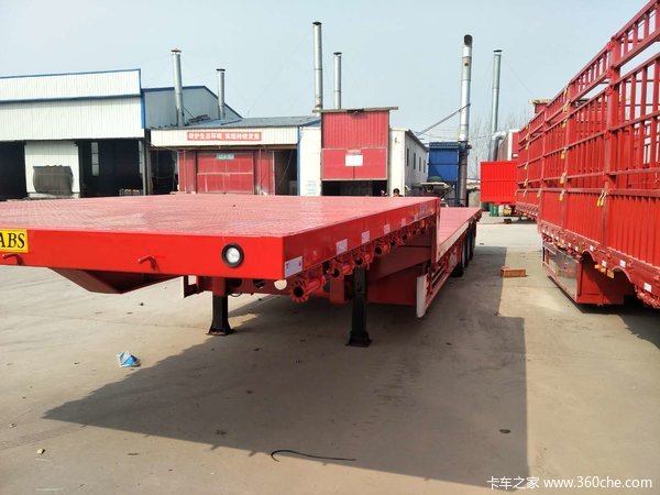 13.75米低平板，前后可做等宽低平板半挂车图片