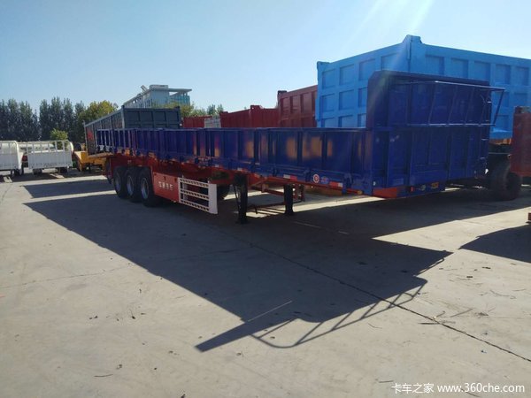 11米---13标箱侧翻自重6.2----6.7T自卸半挂车图片