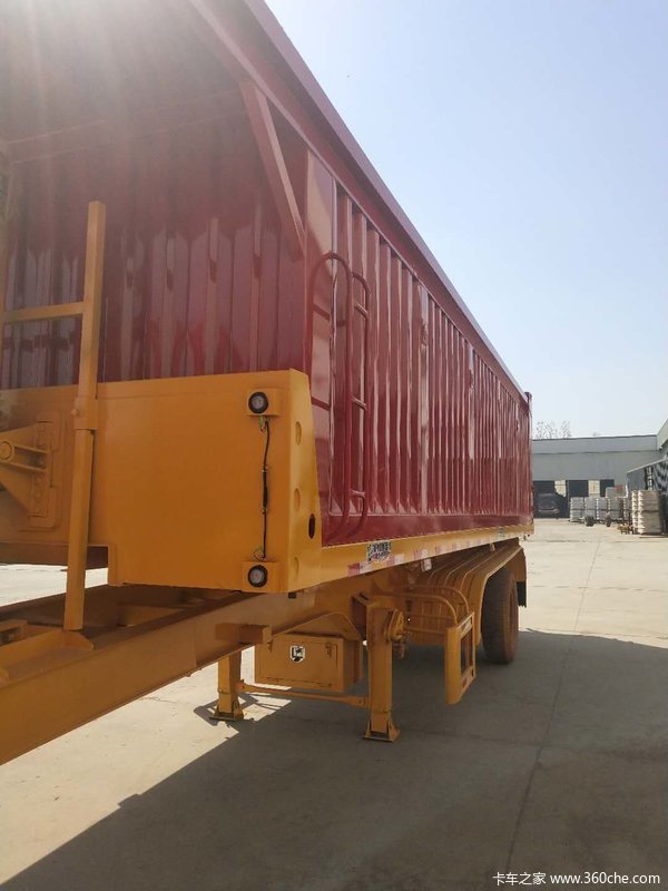 2019最新8*5后翻半挂自卸半挂车图片
