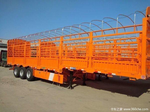 两广专用13米花篮仓栅式半挂车图片