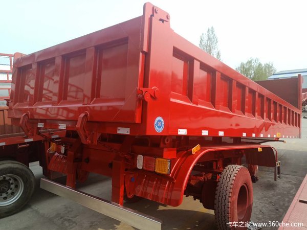 标准后翻自卸半挂车，可卧底，可做加高边板，宝钢高强度钢制作，国际进出口自卸半挂车图片