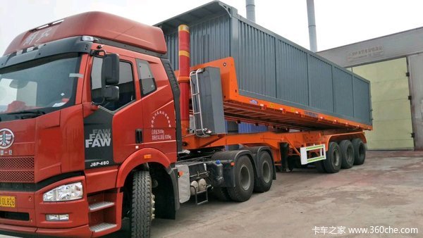 订做各种轻体后翻自卸半挂车图片