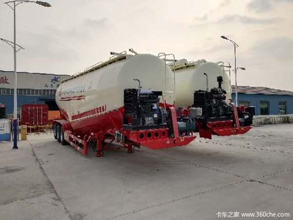 30－75方散装水泥，砂浆罐。单挂可做分期粉粒物料运输半挂车图片