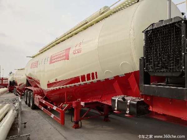 30－75方散装水泥，砂浆罐。单挂可做分期粉粒物料运输半挂车图片