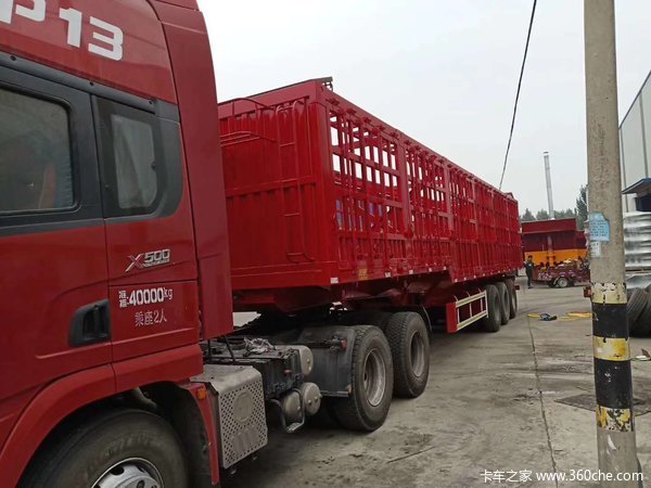 隐形花篮侧翻自卸半挂车图片