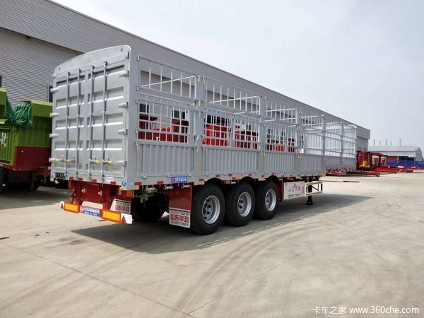 专业设计销售，各类型侧翻，后翻，勾机板，高篮，骨架，箱式运输车车辆运输半挂车图片