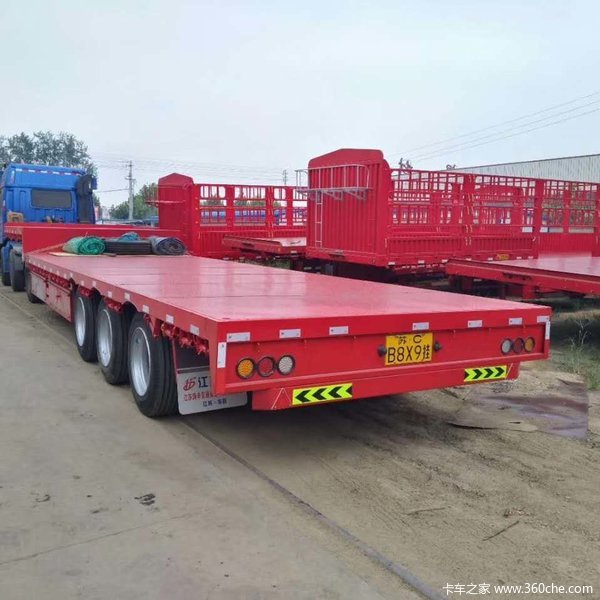 专业设计销售，各类型侧翻，后翻，勾机板，高篮，骨架，箱式运输车车辆运输半挂车图片