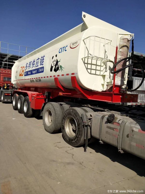 罐式后翻自卸车，最先进的后翻，带户销售自卸半挂车图片