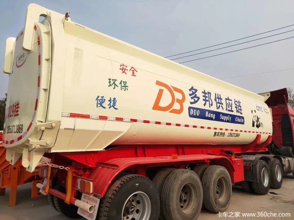 罐式后翻自卸车，最先进的后翻，带户销售自卸半挂车图片