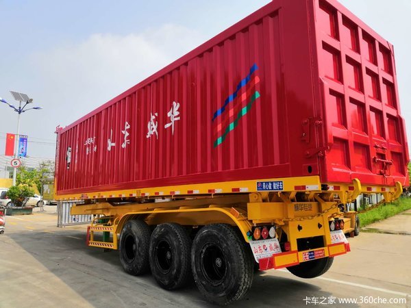 8米--11米平板后翻自卸半挂车自卸半挂车图片