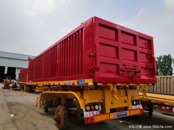 8米--11米平板后翻自卸半挂车自卸半挂车图片