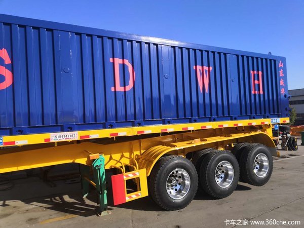 8米--11米平板后翻自卸半挂车自卸半挂车图片