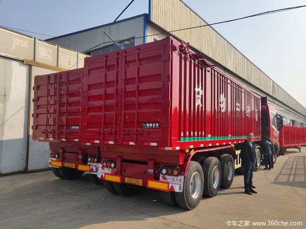 集装箱式后翻自卸半挂车集装箱式半挂车图片