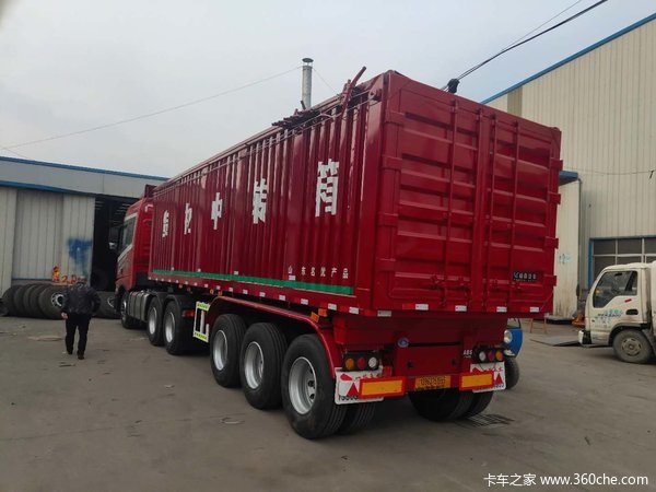 集装箱式后翻自卸半挂车集装箱式半挂车图片