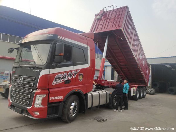 集装箱式后翻自卸半挂车集装箱式半挂车图片