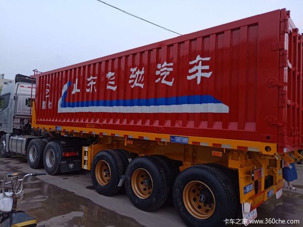 8米—11米平板后翻自卸最安全更结实的自卸车自卸半挂车图片