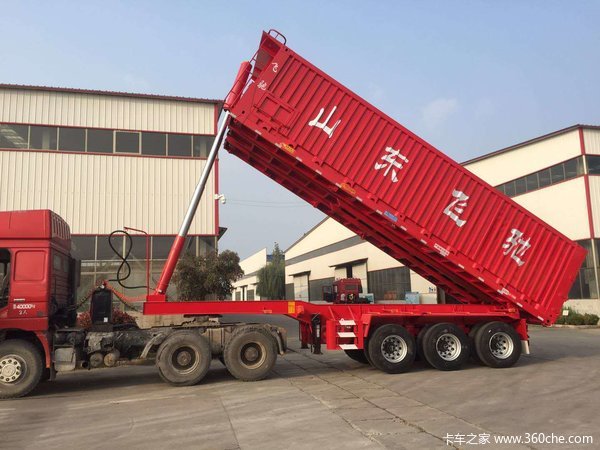 8米—11米平板后翻自卸最安全更结实的自卸车自卸半挂车图片