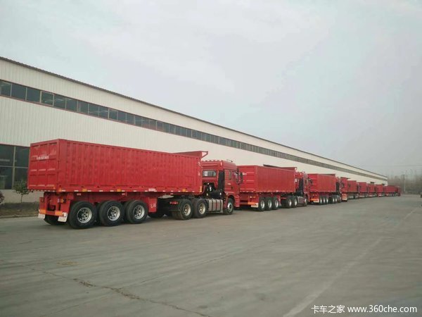 8米—11米平板后翻自卸最安全更结实的自卸车自卸半挂车图片