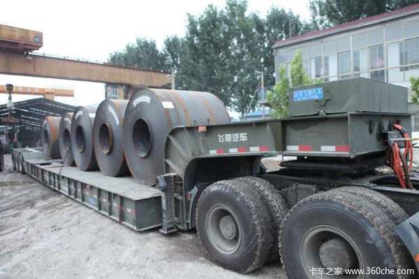 长9米/11米/13米/13.75米/17.5米特种设备运输半挂车凹梁式低平板图片