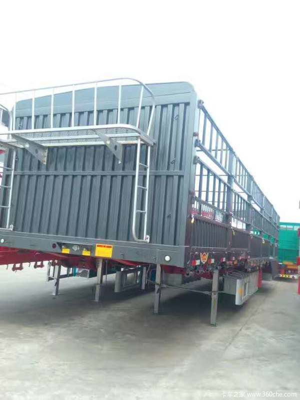 13米高栏半挂车仓栅式半挂车图片