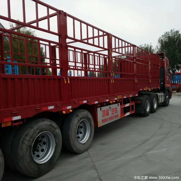 13米高栏半挂车仓栅式半挂车图片