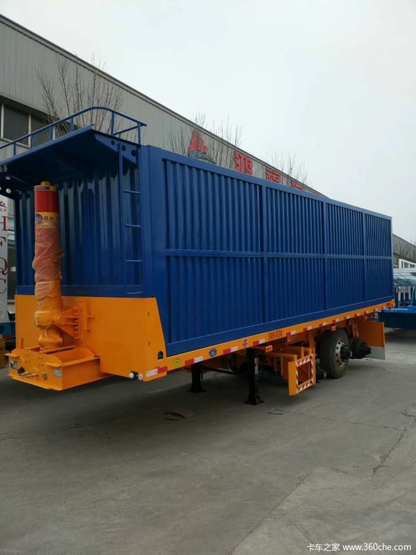 超轻精品7米2至9米5后翻自卸车半挂车自卸半挂车图片