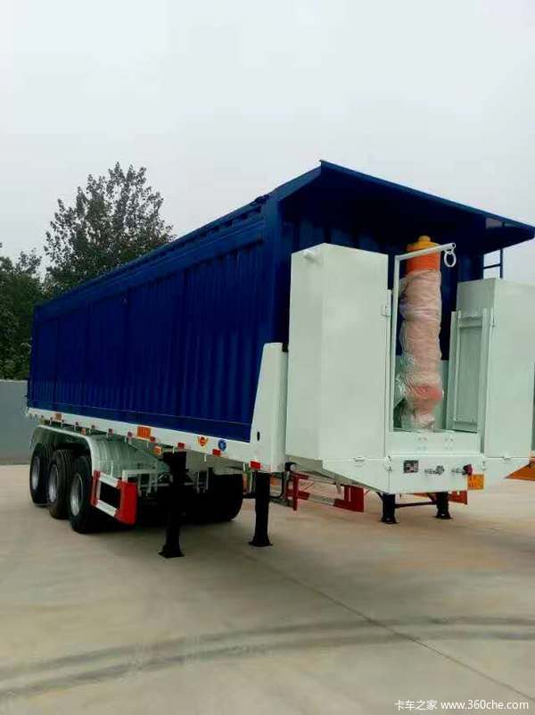 超轻精品7米2至9米5后翻自卸车半挂车自卸半挂车图片