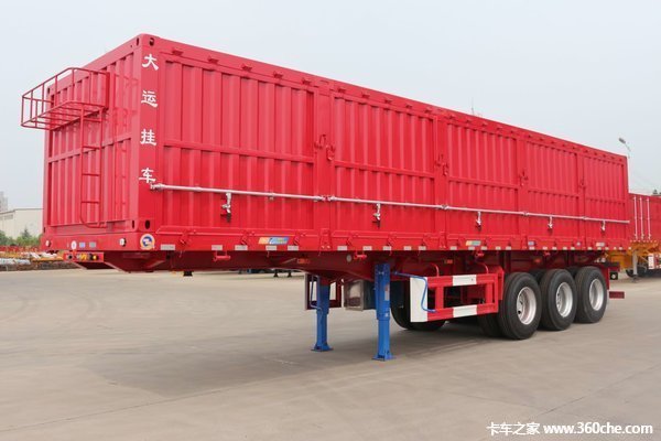 大运11米平板侧翻自卸半挂车自卸半挂车图片