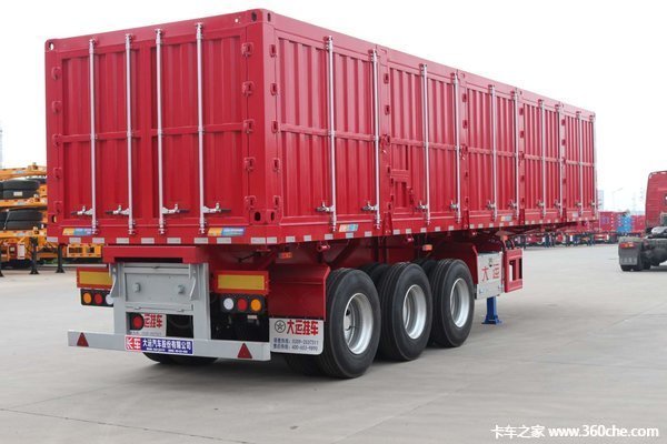 大运11米平板侧翻自卸半挂车自卸半挂车图片