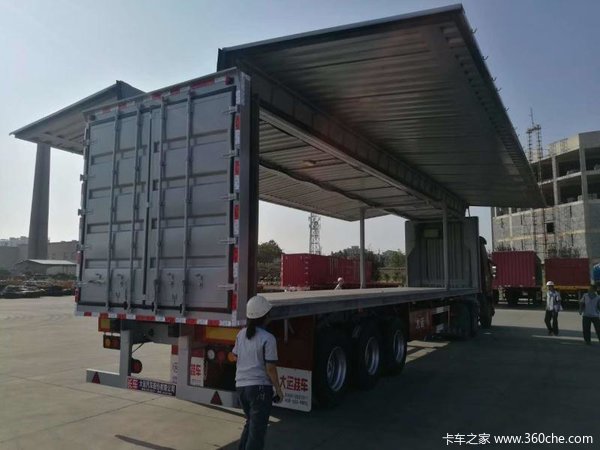 大运13.75米翼开启厢式半挂车厢式半挂车图片