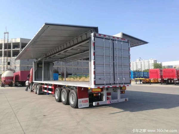 大运13.75米翼开启厢式半挂车厢式半挂车图片