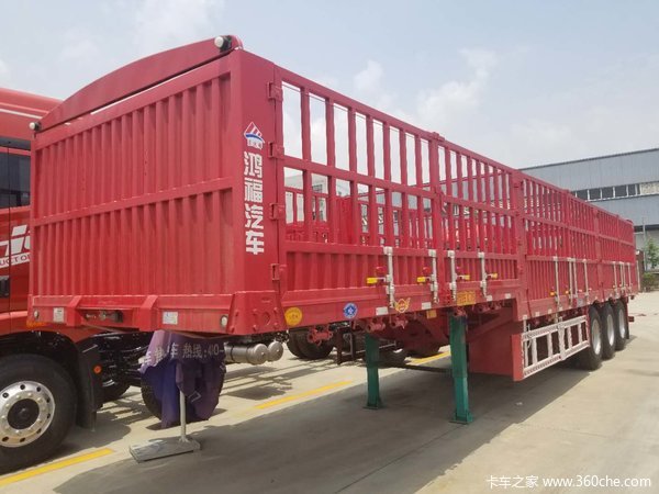 自重5.8吨的高栏全国办理分期仓栅式半挂车图片