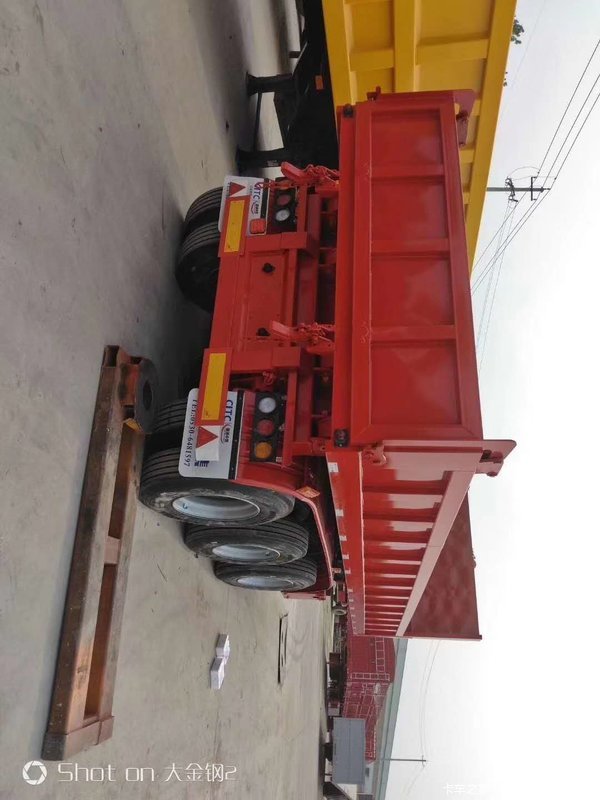 后翻一体车，内高85公分长度9米不改型车辆轻自卸半挂车图片