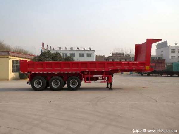 后翻一体车，内高85公分长度9米不改型车辆轻自卸半挂车图片