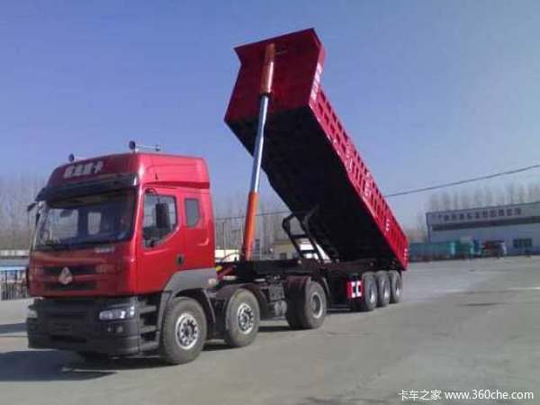 后翻一体车，内高85公分长度9米不改型车辆轻自卸半挂车图片