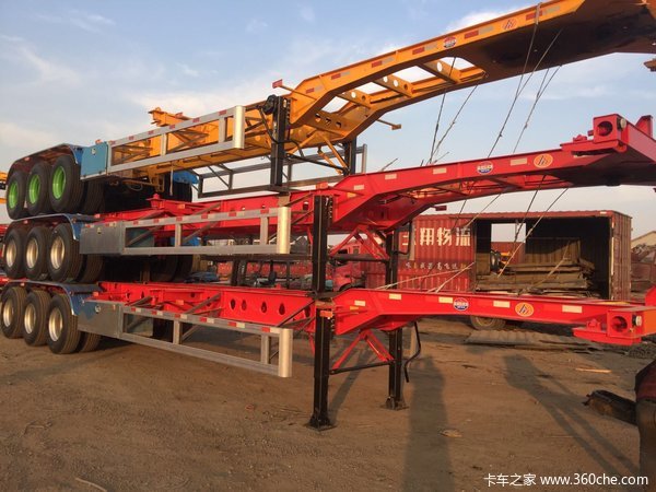 各种英尺集装箱半挂车支持以旧换新以重换轻集装箱式半挂车图片