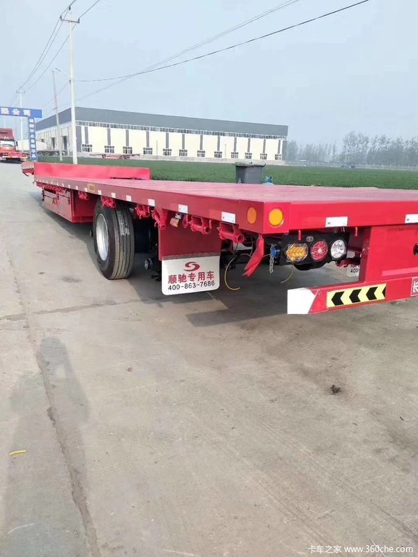 沛县13.75米平板半挂车替代17.5米平板半挂低平板半挂车图片