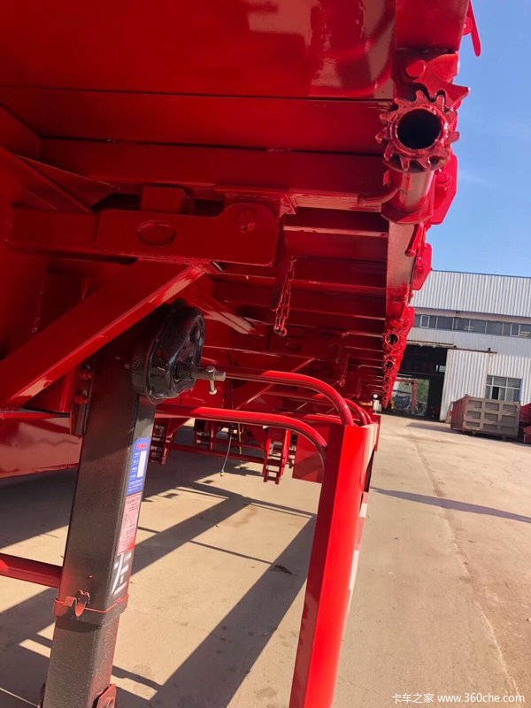 13米标车栏板式半挂车图片