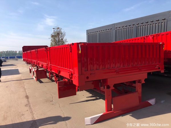 13米标车栏板式半挂车图片