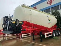 粉利物料运输车,散装水泥罐车,干湿砂浆罐车粉粒物料运输半挂车图片