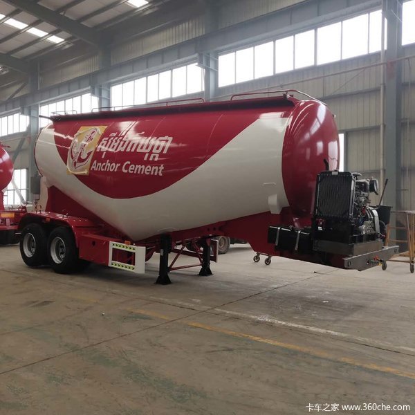 粉利物料运输车，散装水泥罐车，干湿砂浆罐车粉粒物料运输半挂车图片