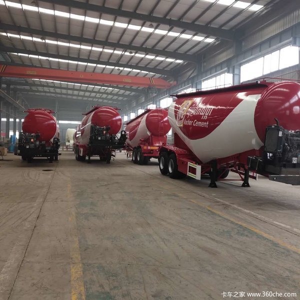 粉利物料运输车，散装水泥罐车，干湿砂浆罐车粉粒物料运输半挂车图片