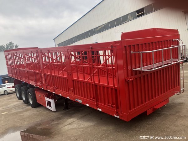 11米苍蓝侧翻自卸半挂车图片