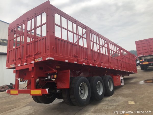 11米苍蓝侧翻自卸半挂车图片